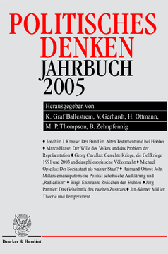 Politisches Denken. Jahrbuch 2005 Politisches Denken. Jahrbuch 2005