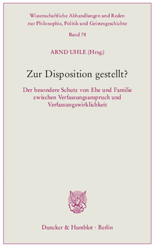 Zur Disposition gestellt? Zur Disposition gestellt?