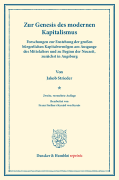 Zur Genesis des modernen Kapitalismus