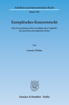 Europäisches Konzernrecht Europäisches Konzernrecht