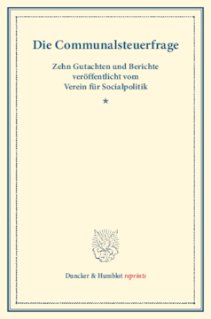 Die Communalsteuerfrage Die Communalsteuerfrage