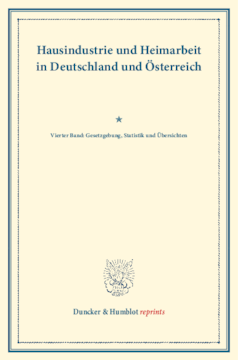 Hausindustrie und Heimarbeit in Deutschland und Österreich