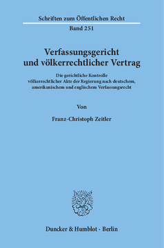 Verfassungsgericht und völkerrechtlicher Vertrag Verfassungsgericht und völkerrechtlicher Vertrag