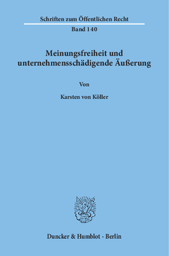 Meinungsfreiheit und unternehmensschädigende Äußerung Meinungsfreiheit und unternehmensschädigende Äußerung
