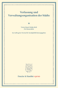 Verfassung und Verwaltungsorganisation der Städte