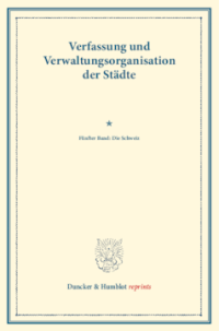 Verfassung und Verwaltungsorganisation der Städte