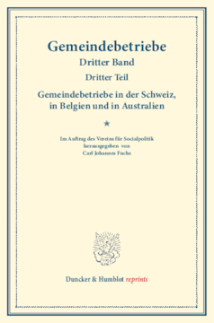 Gemeindebetriebe in der Schweiz, in Belgien und in Australien