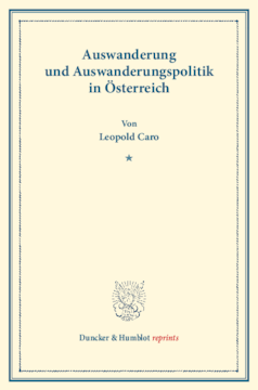 Auswanderung und Auswanderungspolitik in Österreich