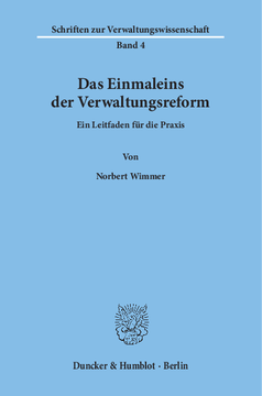 Das Einmaleins der Verwaltungsreform Das Einmaleins der Verwaltungsreform