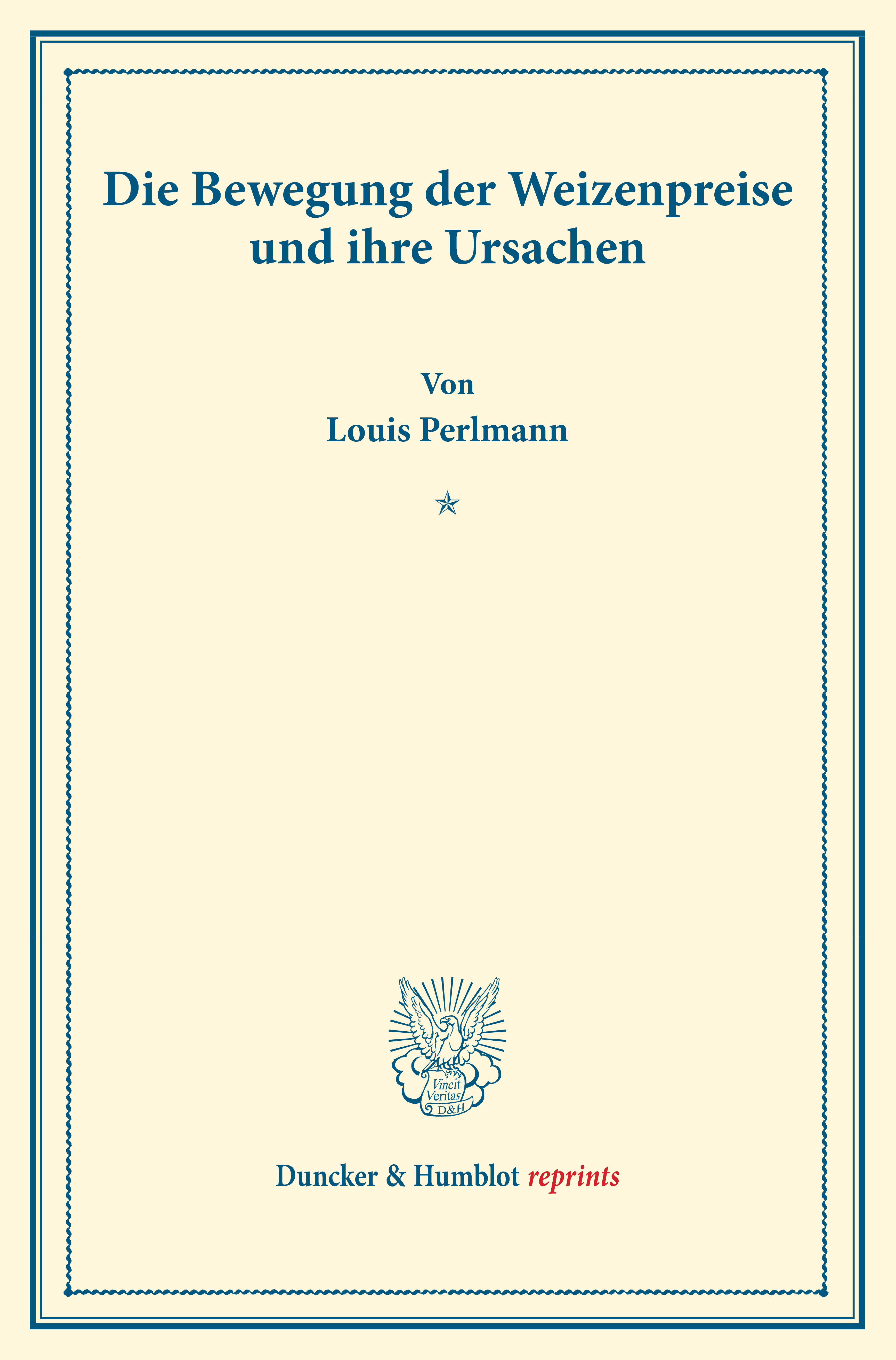 Die Bewegung der Weizenpreise und ihre Ursachen