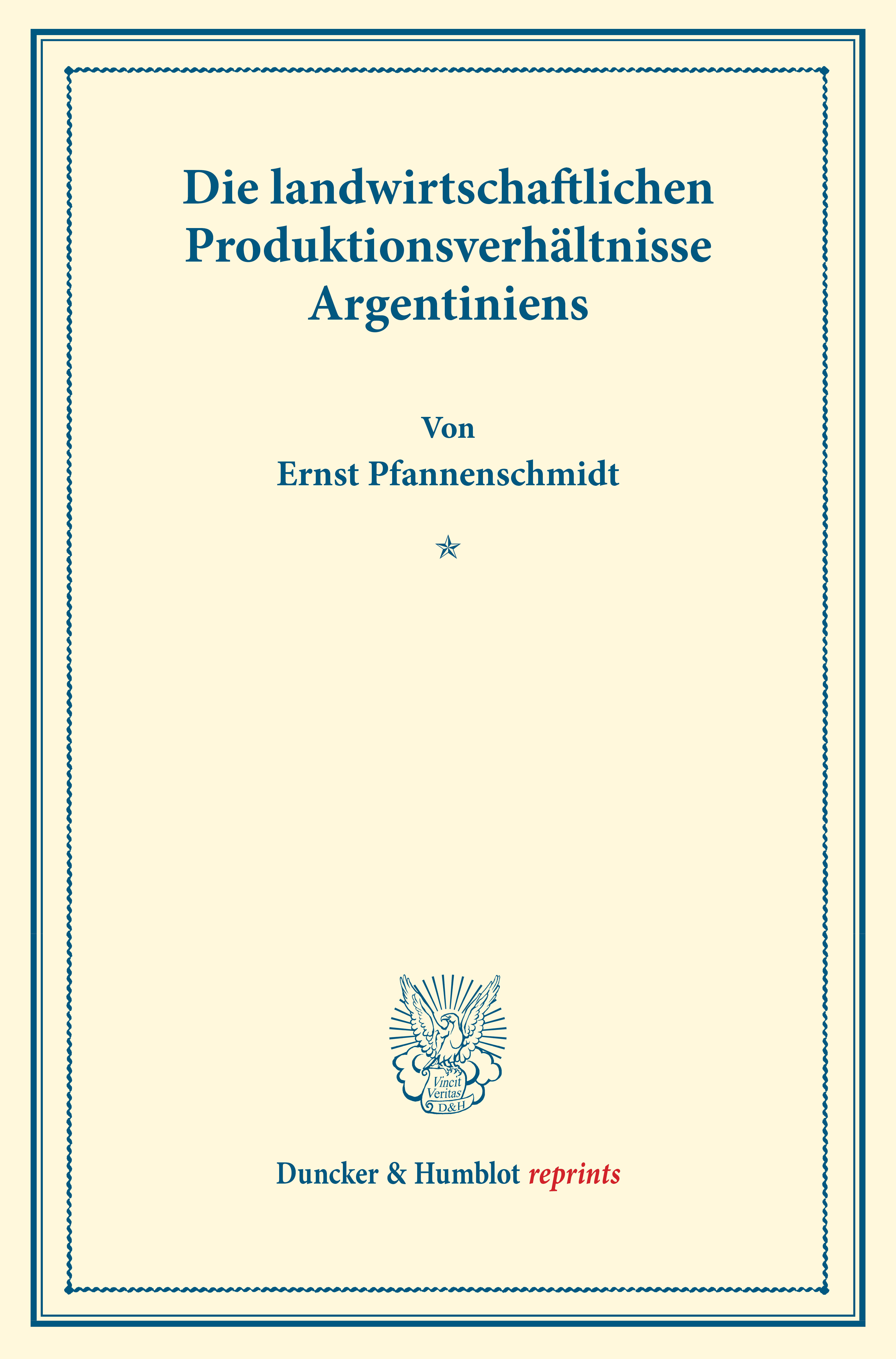 Die landwirtschaftlichen Produktionsverhältnisse Argentiniens