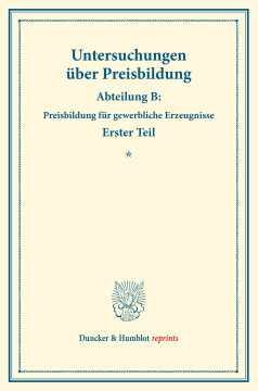 Untersuchungen über Preisbildung Untersuchungen über Preisbildung