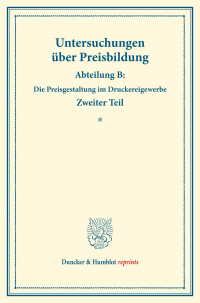 Untersuchungen über Preisbildung