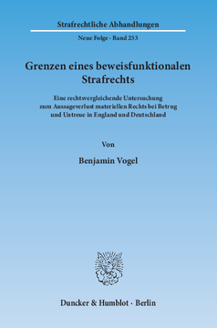 Grenzen eines beweisfunktionalen Strafrechts Grenzen eines beweisfunktionalen Strafrechts