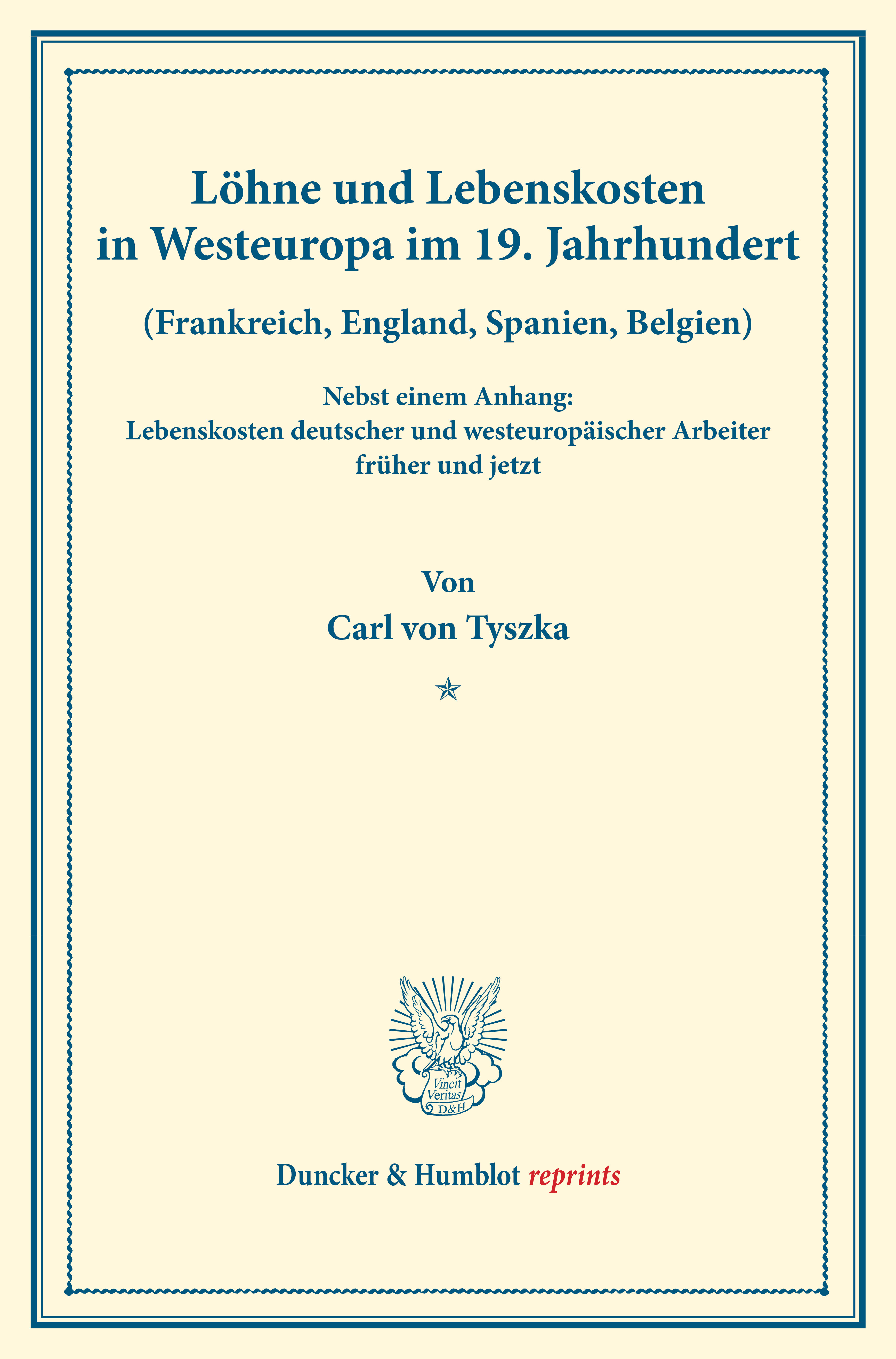 Löhne und Lebenskosten in Westeuropa im 19. Jahrhundert