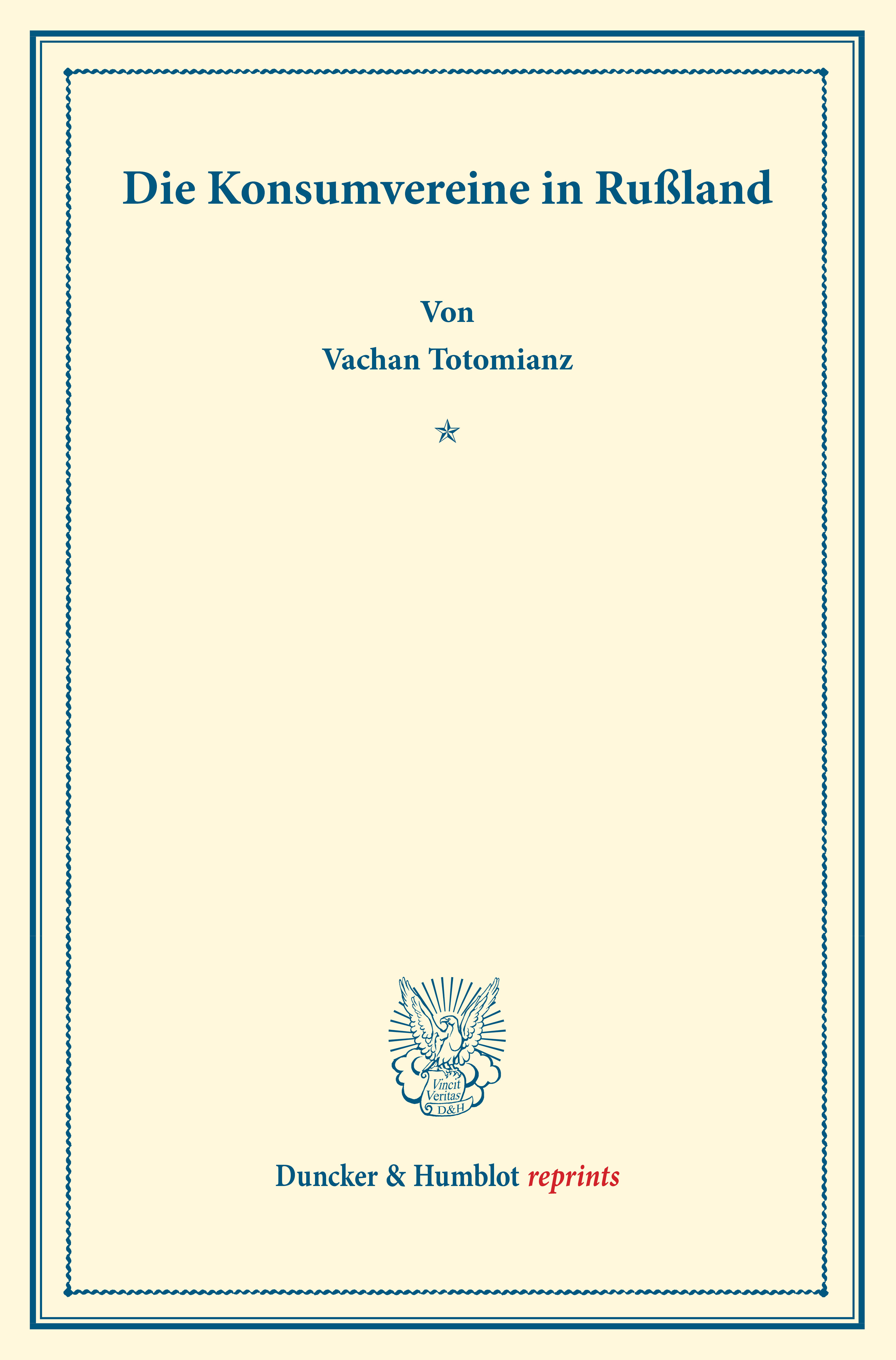 Die Konsumvereine in Rußland