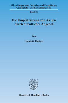 Die Umplatzierung von Aktien durch öffentliches Angebot Die Umplatzierung von Aktien durch öffentliches Angebot