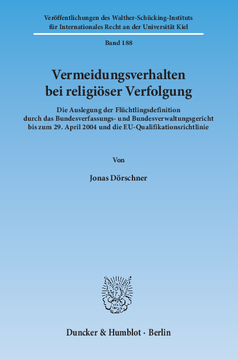 Vermeidungsverhalten bei religiöser Verfolgung Vermeidungsverhalten bei religiöser Verfolgung