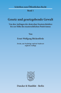 Gesetz und gesetzgebende Gewalt
