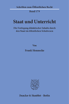 Staat und Unterricht Staat und Unterricht
