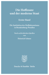 Die Hoffinanz und der moderne Staat