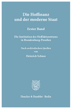 Die Hoffinanz und der moderne Staat Die Hoffinanz und der moderne Staat
