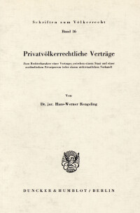 Privatvölkerrechtliche Verträge