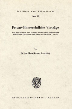 Privatvölkerrechtliche Verträge Privatvölkerrechtliche Verträge