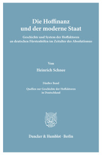 Die Hoffinanz und der moderne Staat