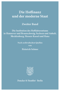 Die Hoffinanz und der moderne Staat