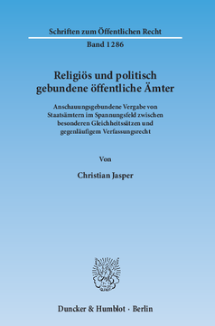 Religiös und politisch gebundene öffentliche Ämter Religiös und politisch gebundene öffentliche Ämter