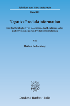 Negative Produktinformation Negative Produktinformation
