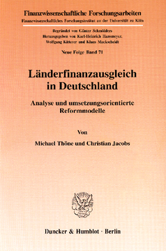 Länderfinanzausgleich in Deutschland Länderfinanzausgleich in Deutschland