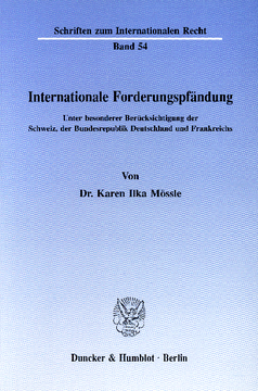 Internationale Forderungspfändung Internationale Forderungspfändung