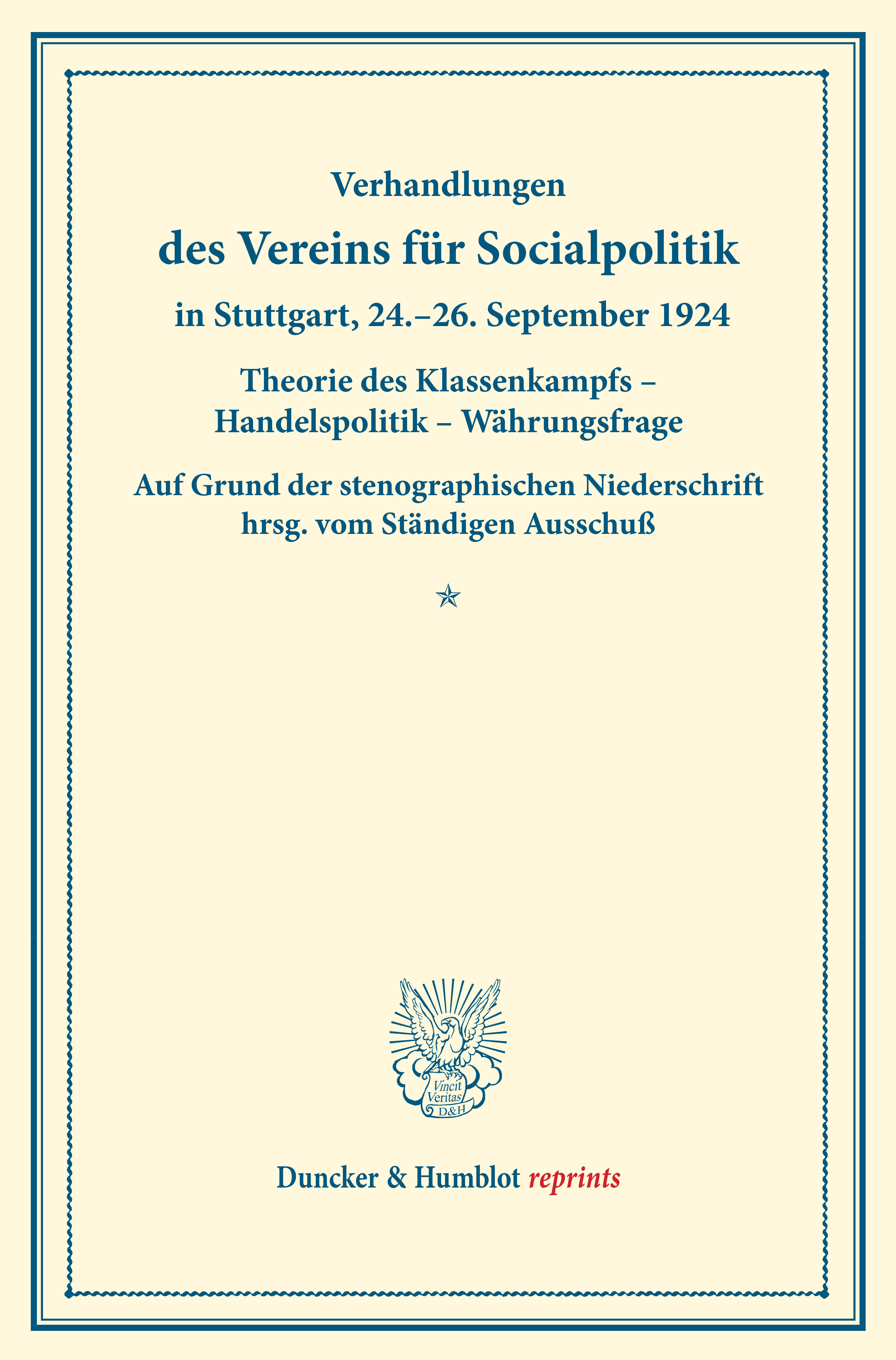 Theorie des Klassenkampfs – Handelspolitik – Währungsfrage