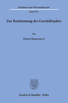 Zur Bestimmung des Geschäftsjahrs Zur Bestimmung des Geschäftsjahrs