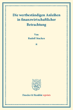 Die wertbeständigen Anleihen in finanzwirtschaftlicher Betrachtung