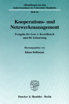 Kooperations- und Netzwerkmanagement Kooperations- und Netzwerkmanagement