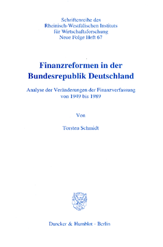 Finanzreformen in der Bundesrepublik Deutschland Finanzreformen in der Bundesrepublik Deutschland
