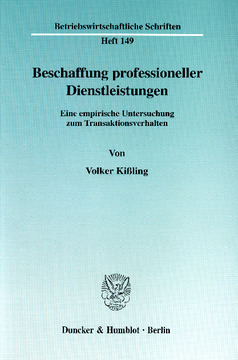 Beschaffung professioneller Dienstleistungen Beschaffung professioneller Dienstleistungen