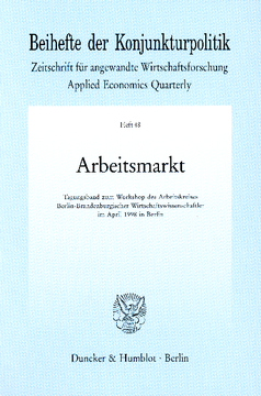 Arbeitsmarkt Arbeitsmarkt