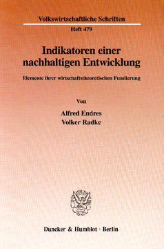 Indikatoren einer nachhaltigen Entwicklung Indikatoren einer nachhaltigen Entwicklung