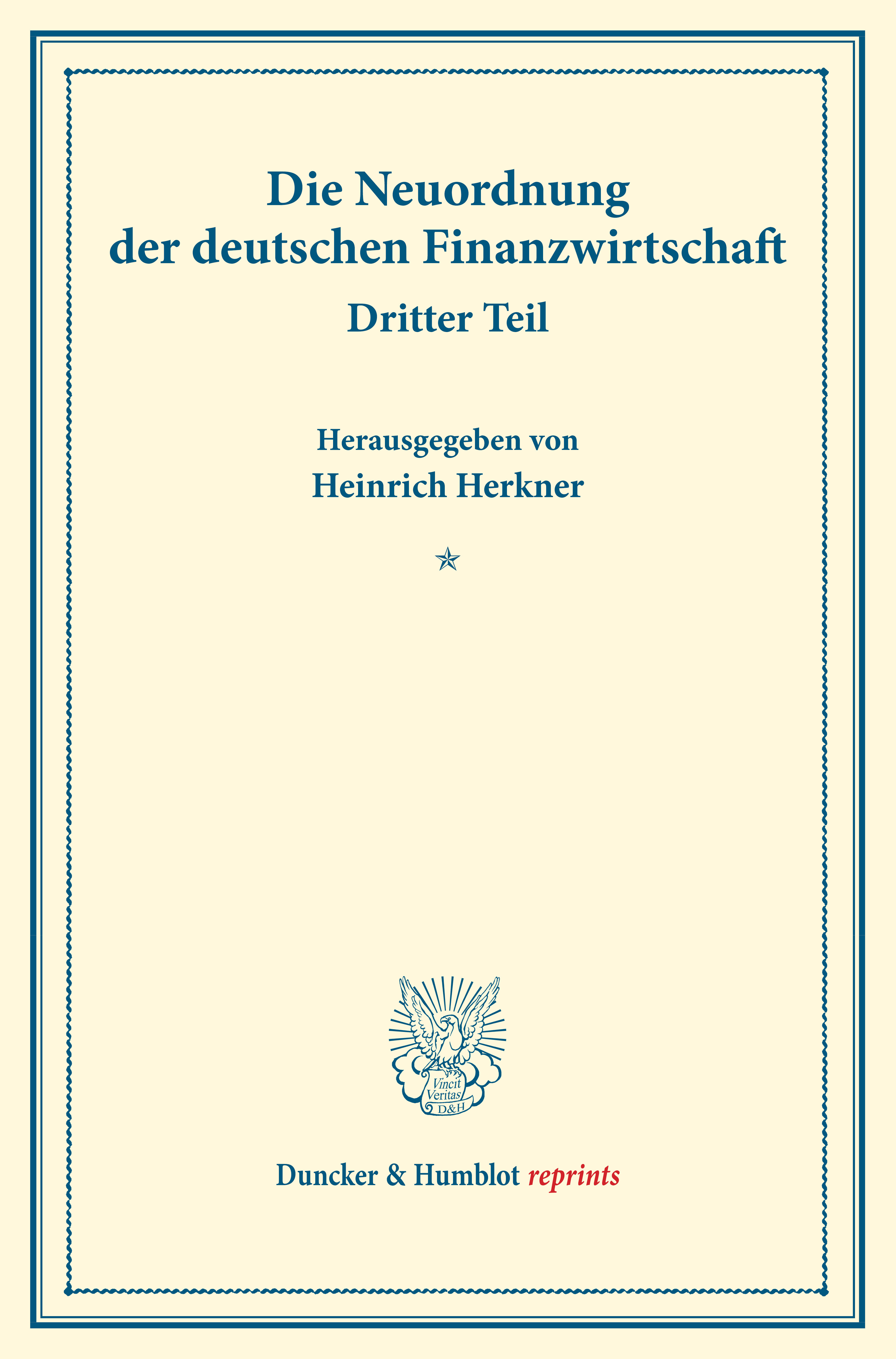 Die Neuordnung der deutschen Finanzwirtschaft