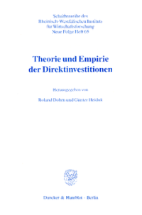 Theorie und Empirie der Direktinvestitionen