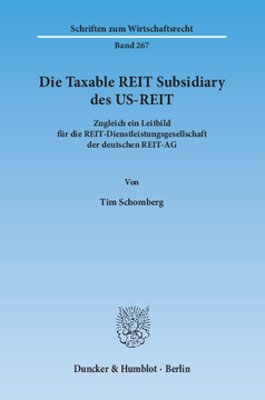 Die Taxable REIT Subsidiary des US-REIT Die Taxable REIT Subsidiary des US-REIT