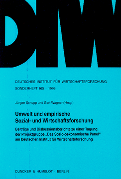 Umwelt und empirische Sozial- und Wirtschaftsforschung Umwelt und empirische Sozial- und Wirtschaftsforschung
