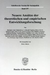 Neuere Ansätze der theoretischen und empirischen Entwicklungsforschung