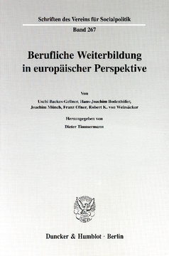 Berufliche Weiterbildung in europäischer Perspektive Berufliche Weiterbildung in europäischer Perspektive