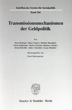 Transmissionsmechanismen der Geldpolitik Transmissionsmechanismen der Geldpolitik