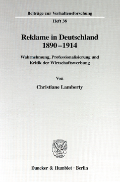 Reklame in Deutschland 1890-1914 Reklame in Deutschland 1890-1914